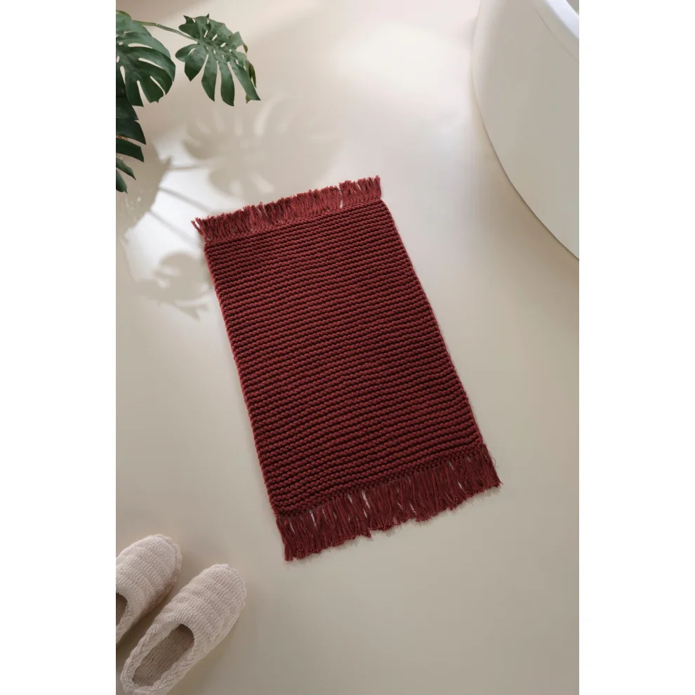 İrya - Lavish Cotton Hand Knitted Bath Mat 50x70