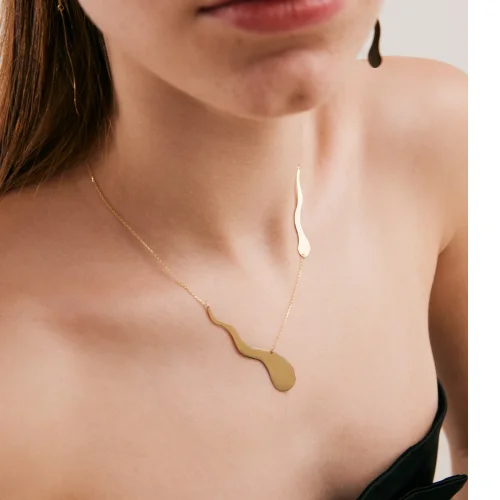 Orena Jewelry - Flow Chain 14k Solid Gold Women's Necklace