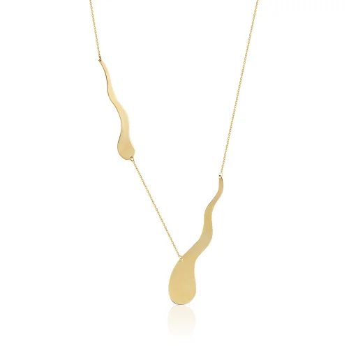 Orena Jewelry - Flow Chain 14k Solid Gold Women's Necklace