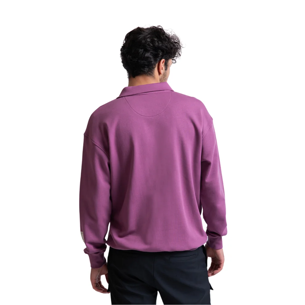 UNIQVIBE - Polo Neck Organic Cotton Sweatshirt