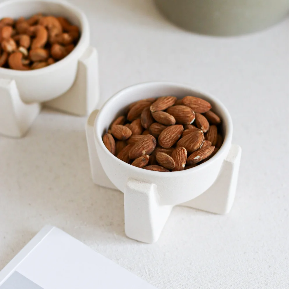 Beige & Stone - Textured Special Decorative Snack Bowl