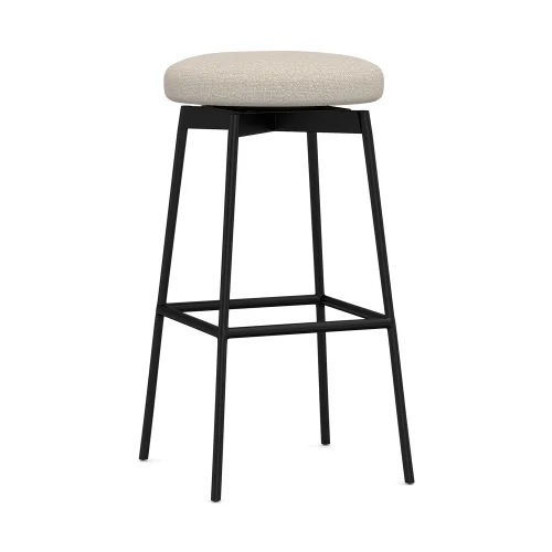 Modabilya - Odio Linen Swivel Bar Stool - 75cm