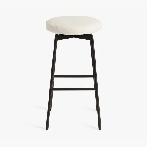 Modabilya - Odio Linen Swivel Bar Stool - 75cm