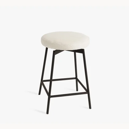 Modabilya - Odio Linen Swivel Bar Stool - 65cm