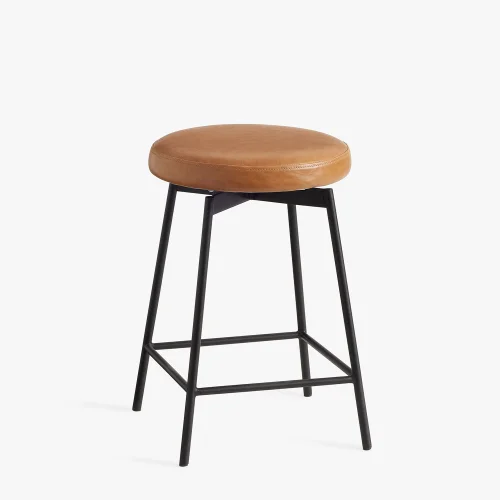 Modabilya - Odio Leather Swivel Bar Stool - 65cm