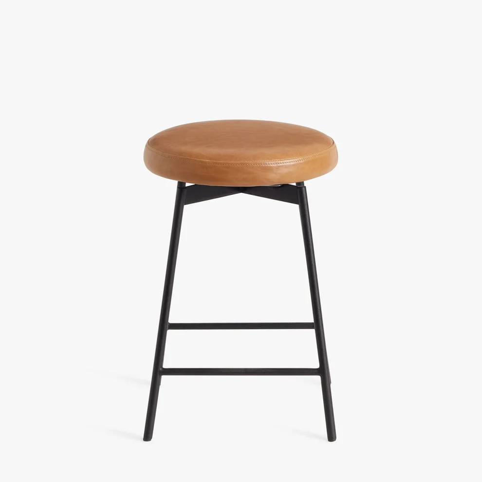 Modabilya - Odio Leather Swivel Bar Stool - 65cm