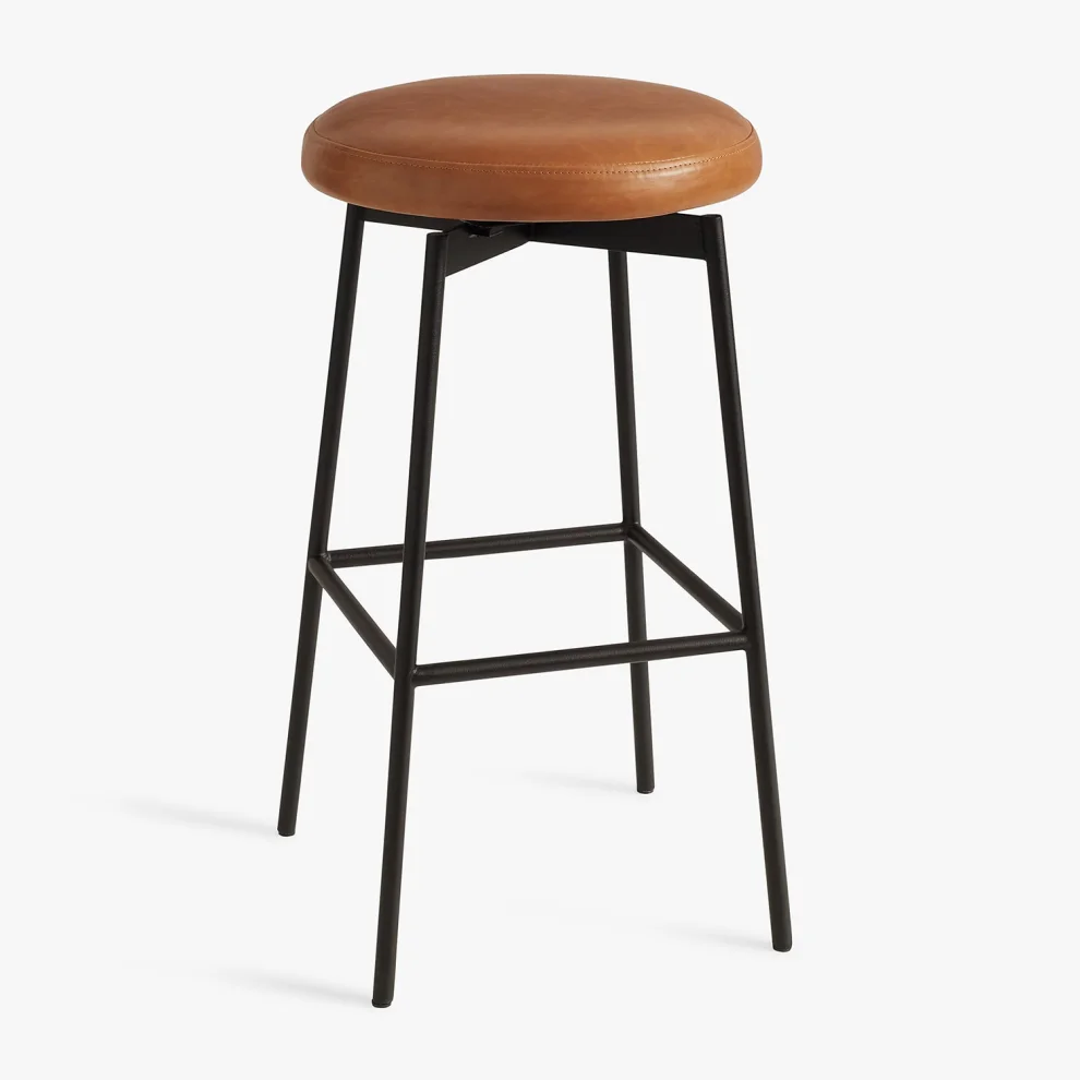 Modabilya - Odio Leather Swivel Bar Stool - 65cm