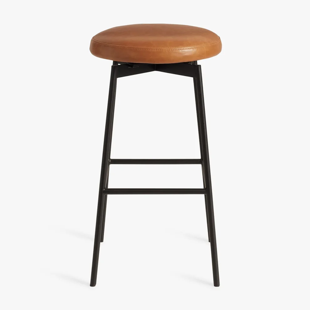 Modabilya - Odio Leather Swivel Bar Stool - 65cm