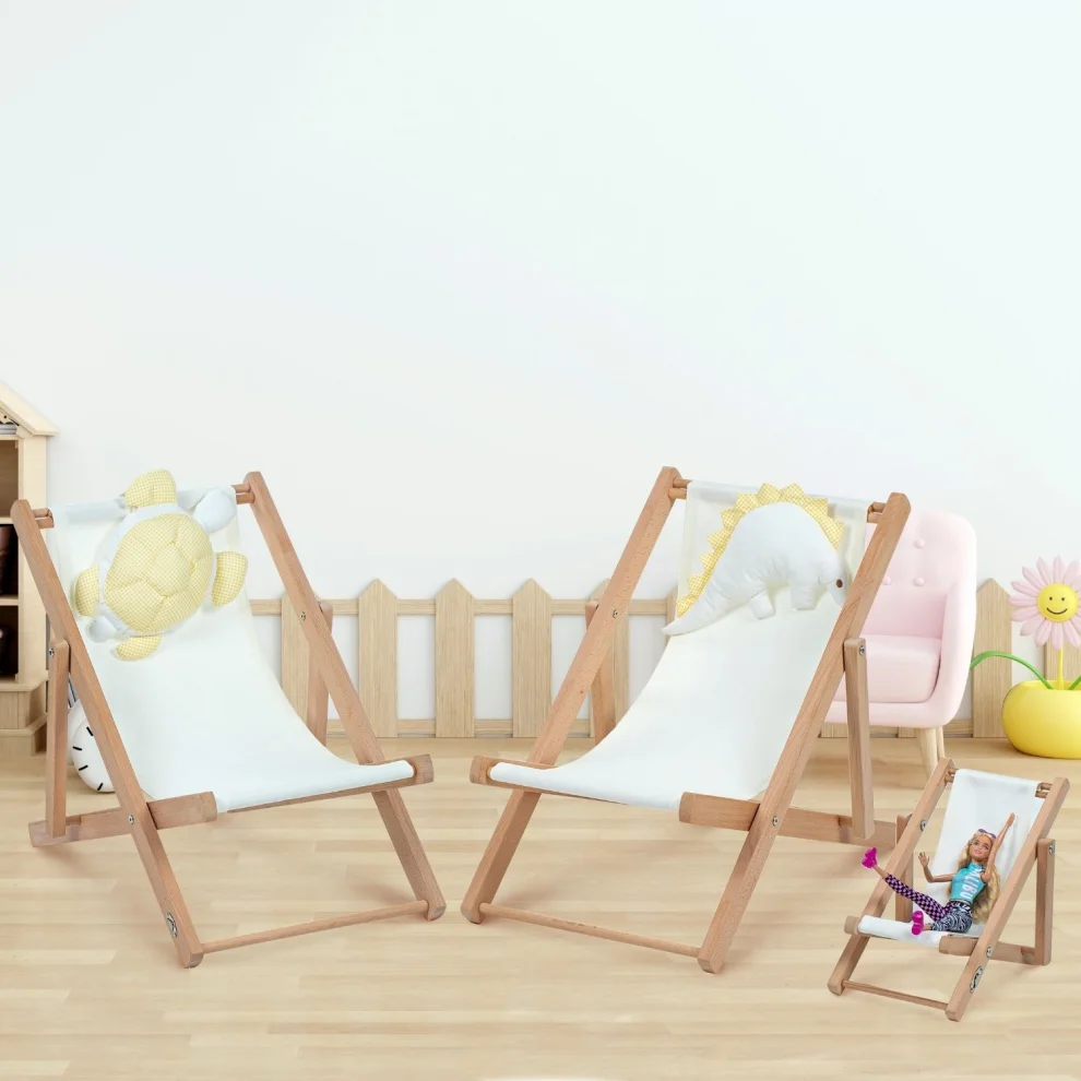 Dino Kids Furniture - Kids Long Chair Wood