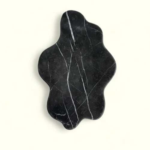 B My Stone - Black Cloud Marble Tray
