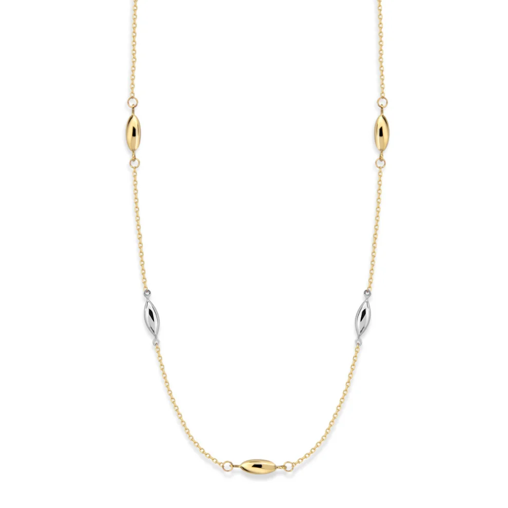 Orena Jewelry - Bead Station 14k Solid Gold Women's Necklace