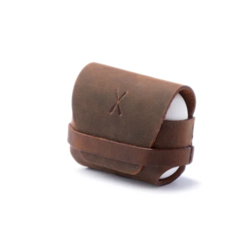 minimal X design - Apple Airpods Pro Gen 1 Leather Airpods Sleeve - Handmade And Genuine Leather