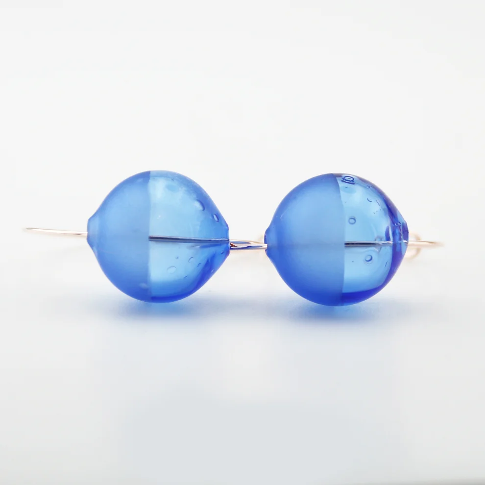 Hande Erbuk Glass - Duo Cam Üfleme Balon Küpe - Il
