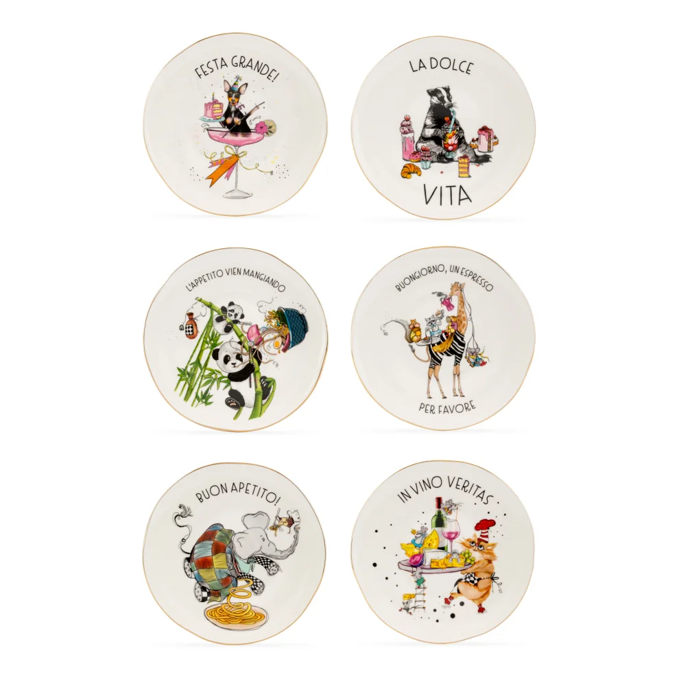 Un Poco - Mamma Mia Porcelain Set 6