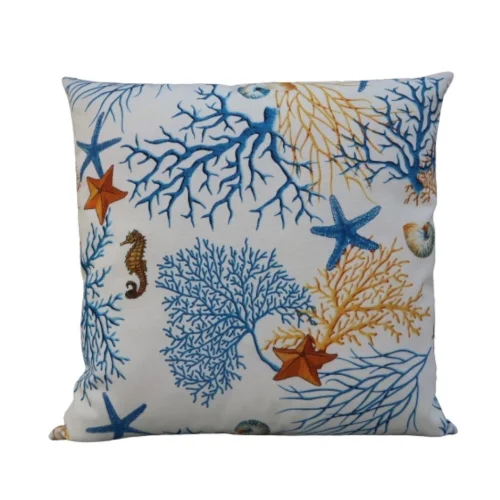 Dizayn Life - Coral And Seahorse Printed Pillow