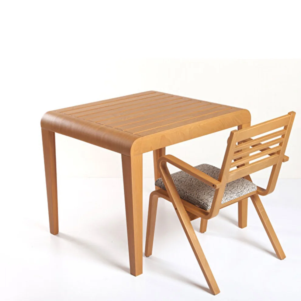 KYS Tasarım - Soft Garden Wooden Square Table