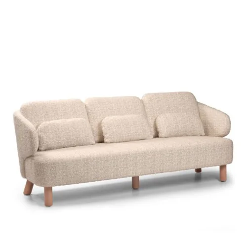 KYS Tasarım - Aztec 3-seater Natural Wood Sofa