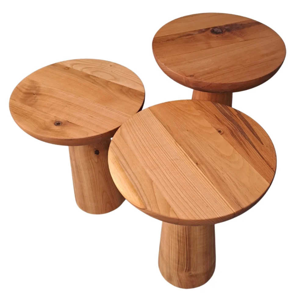 Idea-Wood - Mushroom Nesting Coffee Table Set Of 3