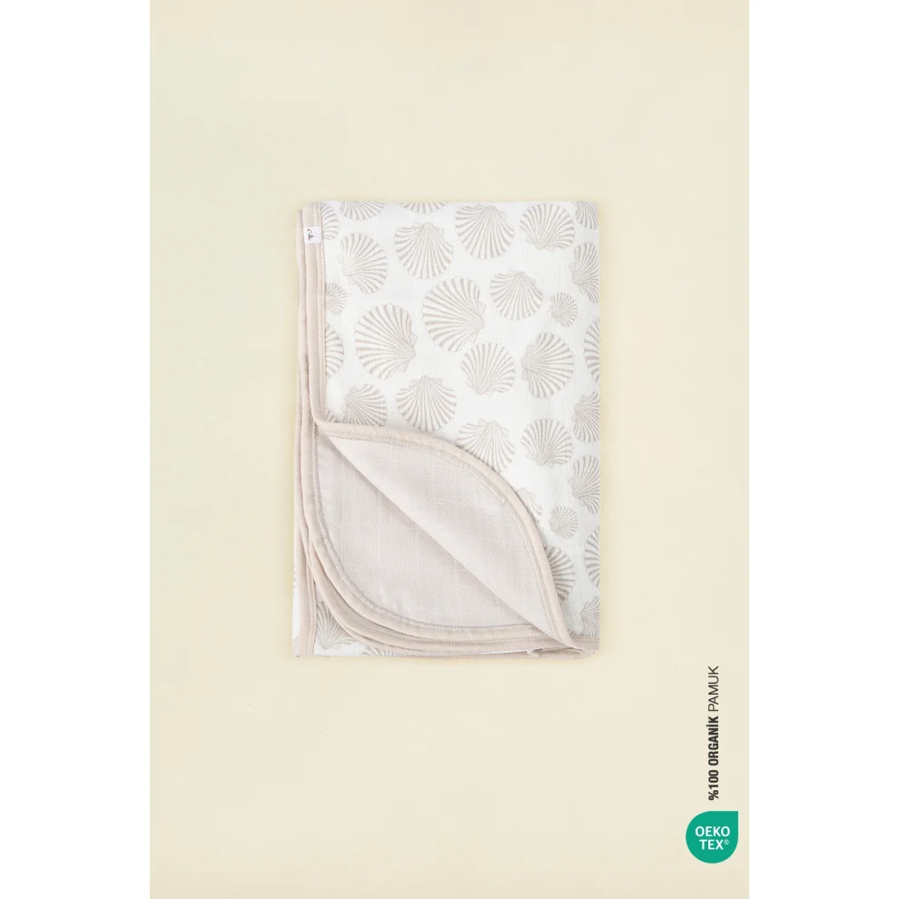 İrya - Bebe Marin Seashell Muslin Baby Blanket Antarctic 120x120