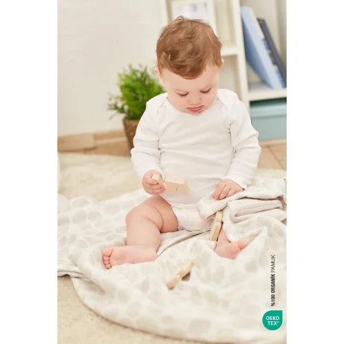 İrya - Bebe Marin Seashell Muslin Baby Blanket Antarctic 120x120