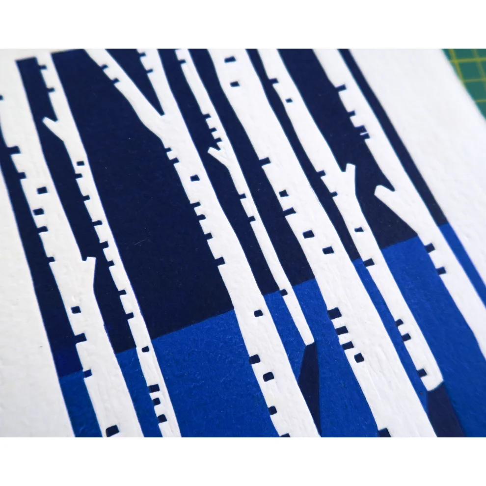 Çaçiçakaduz - Eve Giden Yol 2limba Wood Framed Linocut Print