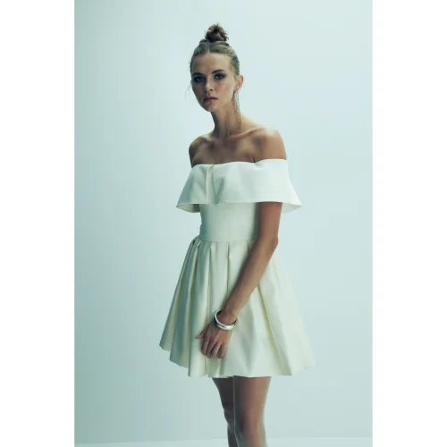 Nazlı Ceren - Ivy Mini Elbise Vanilla Ice