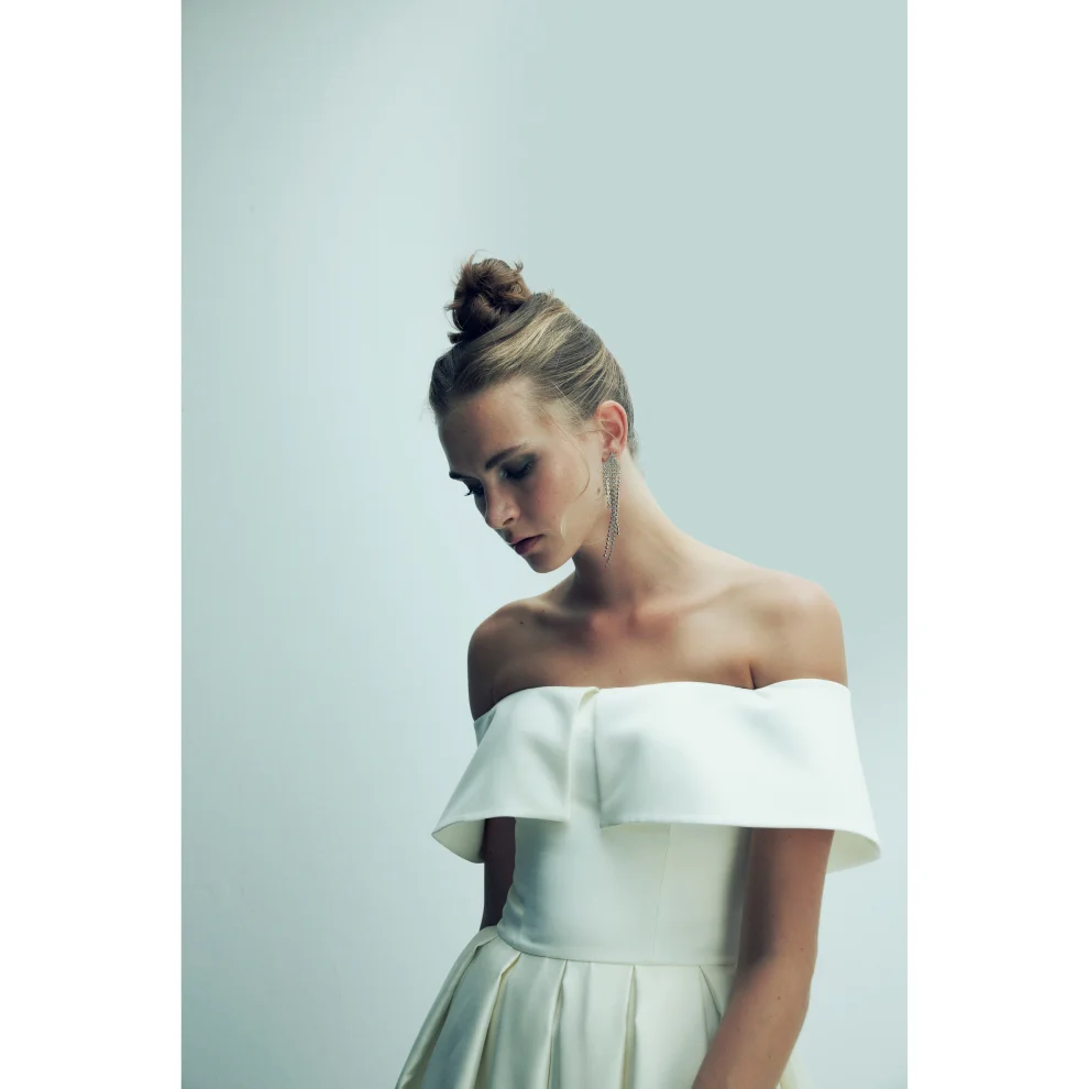 Nazlı Ceren - Ivy Mini Dress In Vanilla Ice