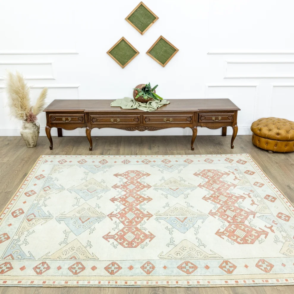 Soho Antiq - Karlık Geometric Designed Hand-woven Rug 191x234 Cm