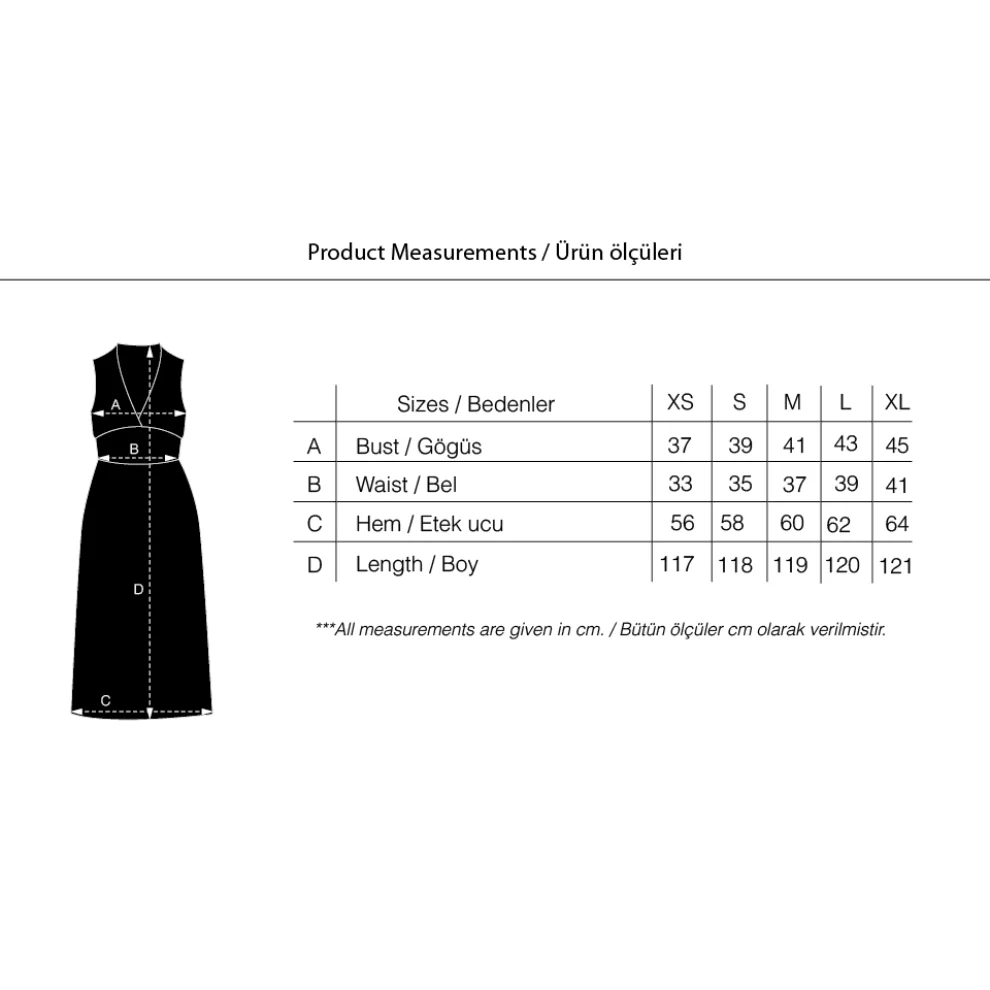 Sulh - V-neck Midi Sleeveless Dress With Side Split
