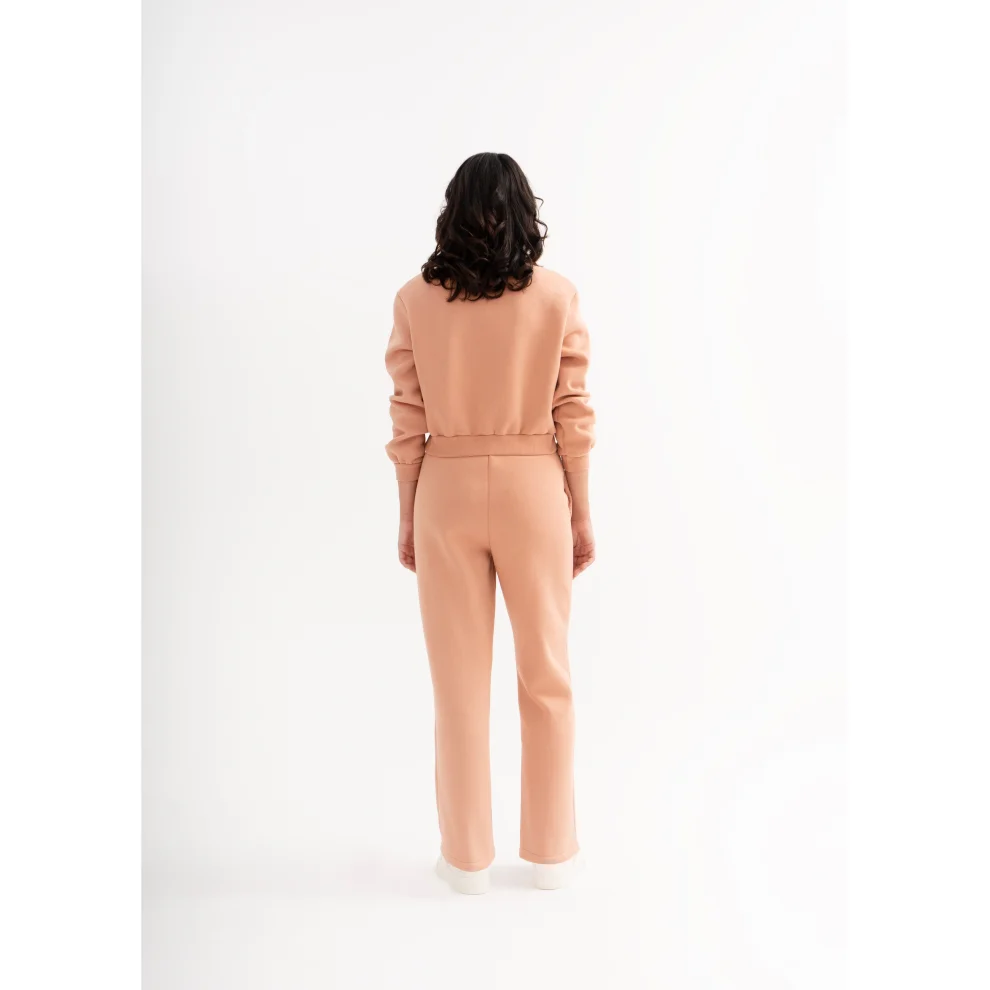 Sulh - Old High Waisted Wide Leg Jogger With Side Seam Pockets