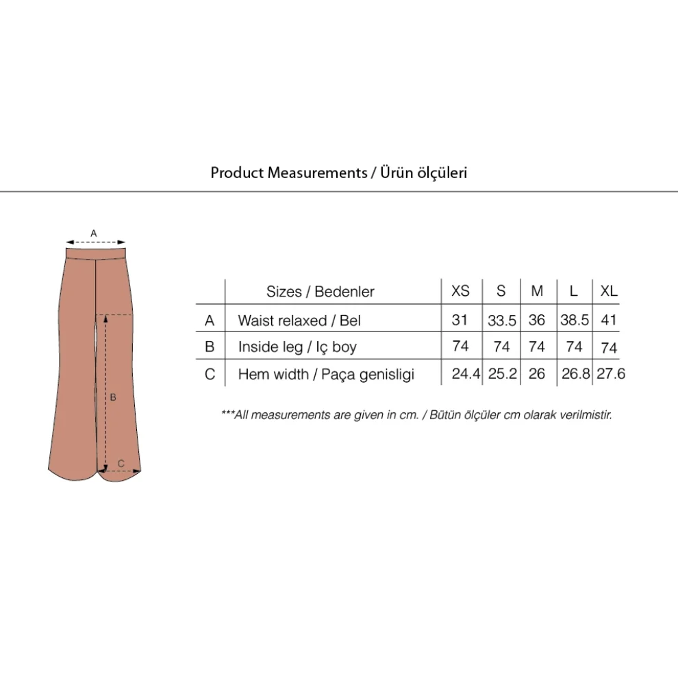 Sulh - Old High Waisted Wide Leg Jogger With Side Seam Pockets