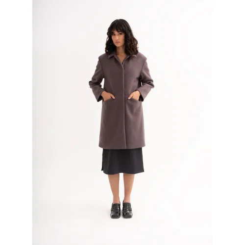 Sulh - Wool Blended Coat With Hidden Placket