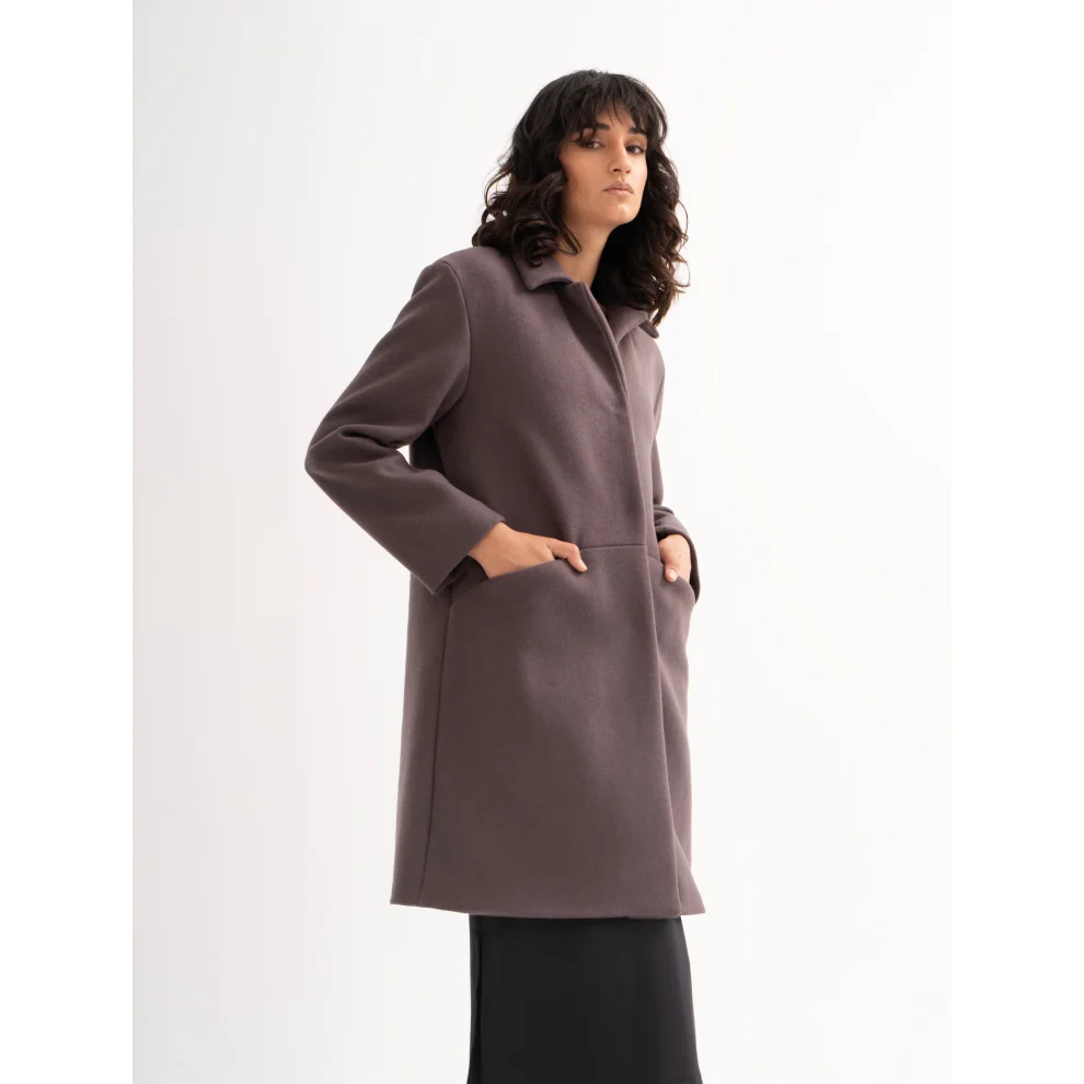 Sulh - Wool Blended Coat With Hidden Placket