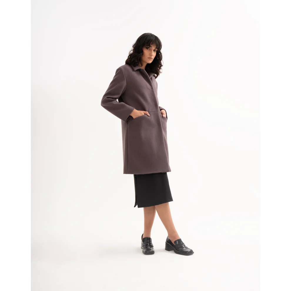 Sulh - Wool Blended Coat With Hidden Placket