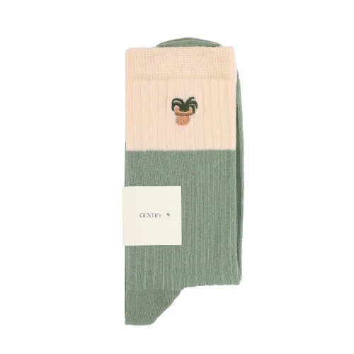 Gentry - Mathilda Nakışlı Pamuklu Çorap