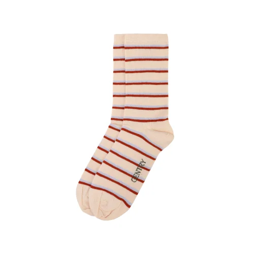 Gentry - Stripe Pamuklu Çorap