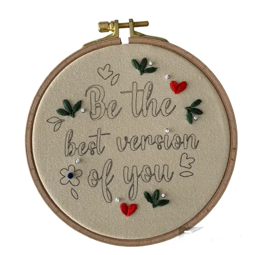 DEAR HOME - Love Theme My Heart Embroidery Hoop Art