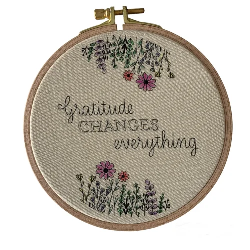 DEAR HOME - Gratitude Changes Everything Embroidery Hoopart
