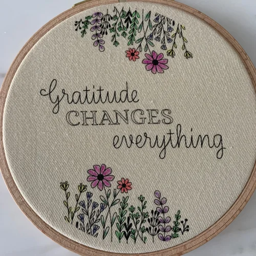 DEAR HOME - Gratitude Changes Everything Embroidery Hoopart