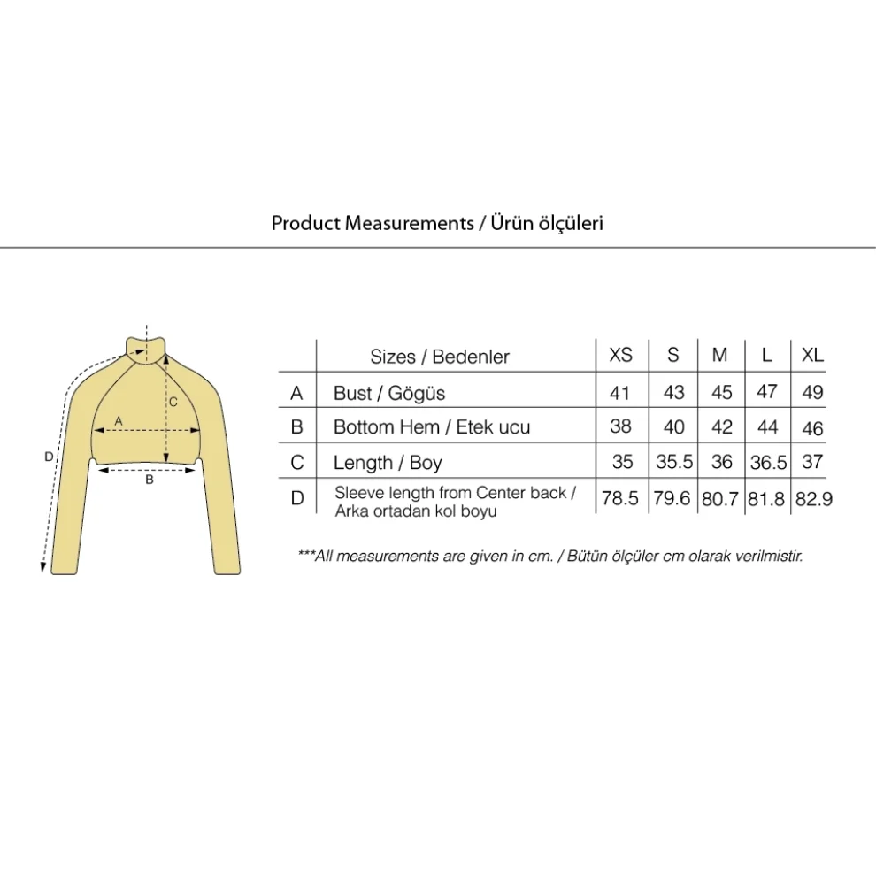 Sulh - Balıkçı Yaka Raglan Crop Üst