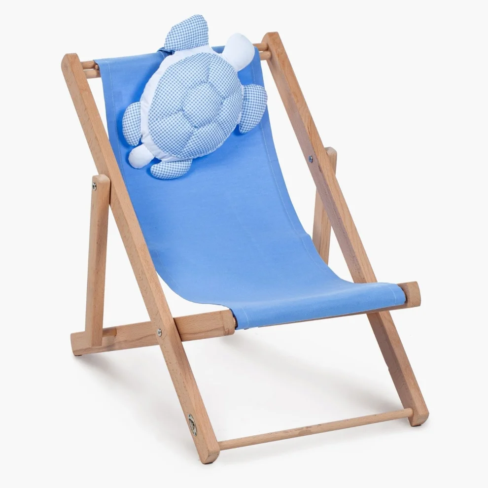 Dino Kids Furniture - Kids Long Chair Wood Indoor Outdoor Cushion Caretta Animal Friendpillow