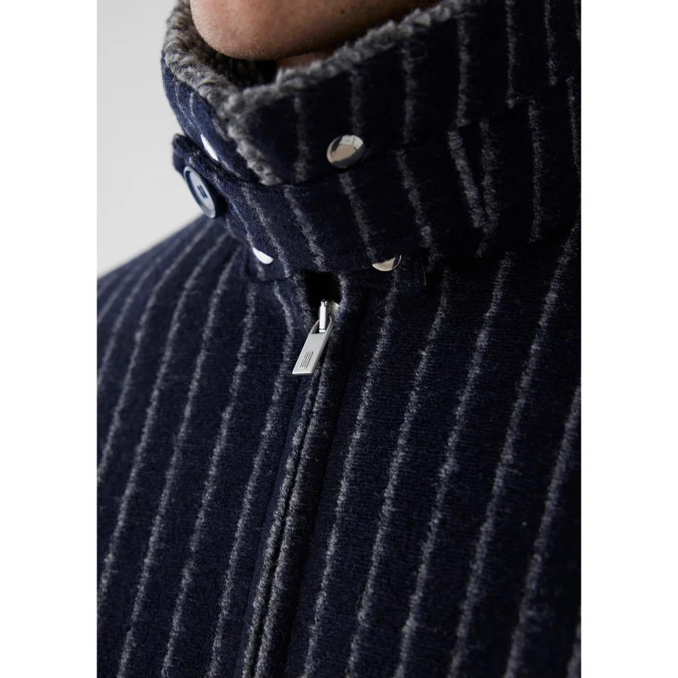 Boris Becker - Striped Wool Coat