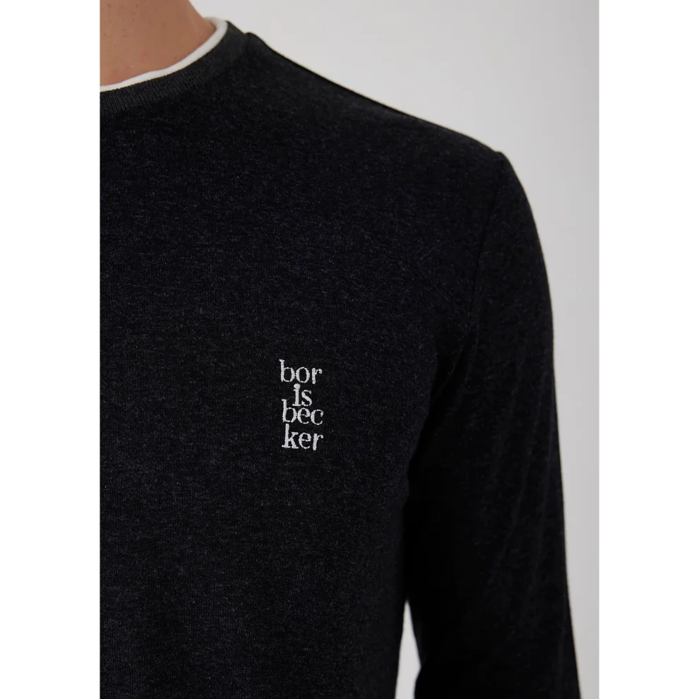 Boris Becker - Logo Detailed Knitting Sweat