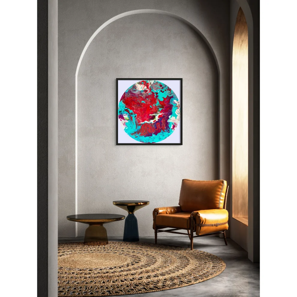 Ebru Sayer Art & Design - Spring I - O 50 Cm Acrylic Painting