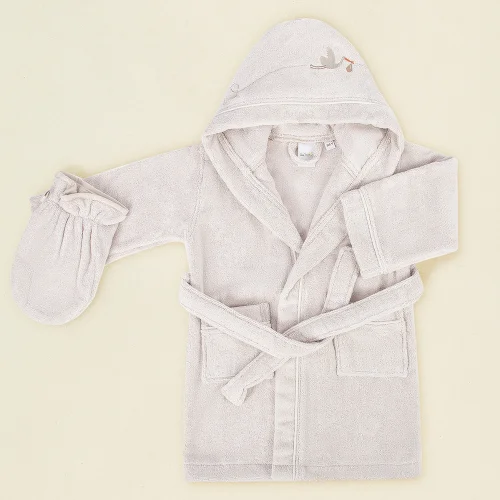 İrya - Bebe Marin Child Bathrobe + Scrubbing Mitt