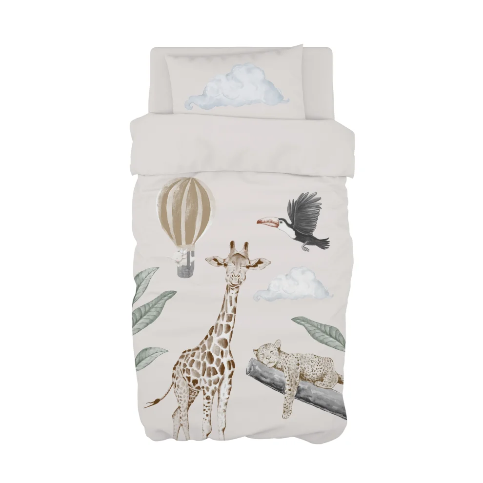 Pop by Gaea - Monochorme Jungle With Color Duvet Cover