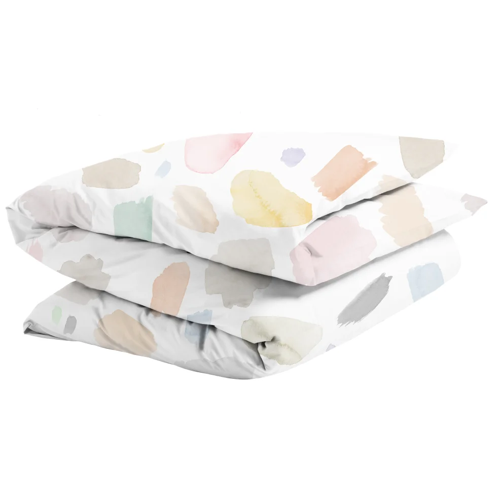 Pop by Gaea - Watercolor Brushes Duvet Cover