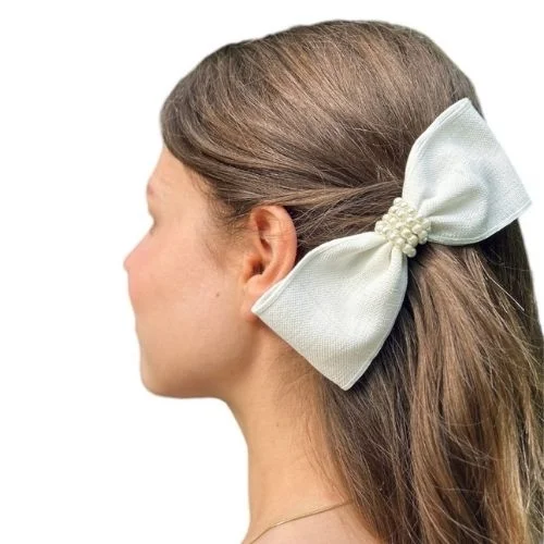 Merrie - Linen Hair Bow