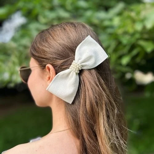 Merrie - Linen Hair Bow