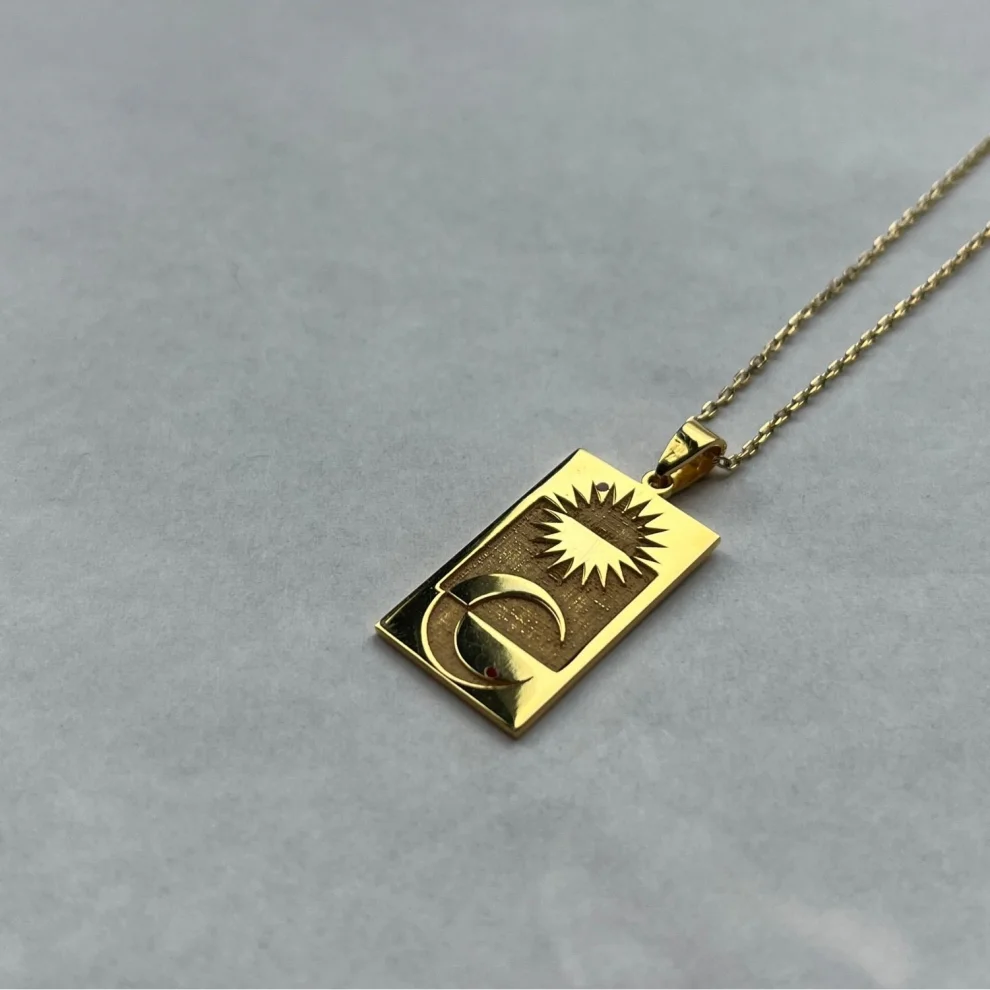 Lit Clue - Gold Trace Collection Tan Necklace | hipicon